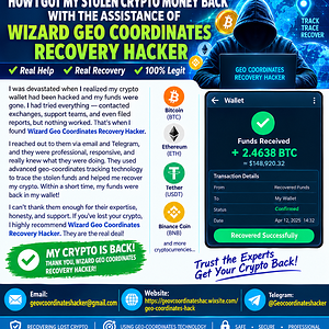 HOW I GOT MY STOLEN CRYPTO MONEY BACK WITH THE ASSISTANCE OF WIZARD GEO COORDINATES RECOVERY HACKER