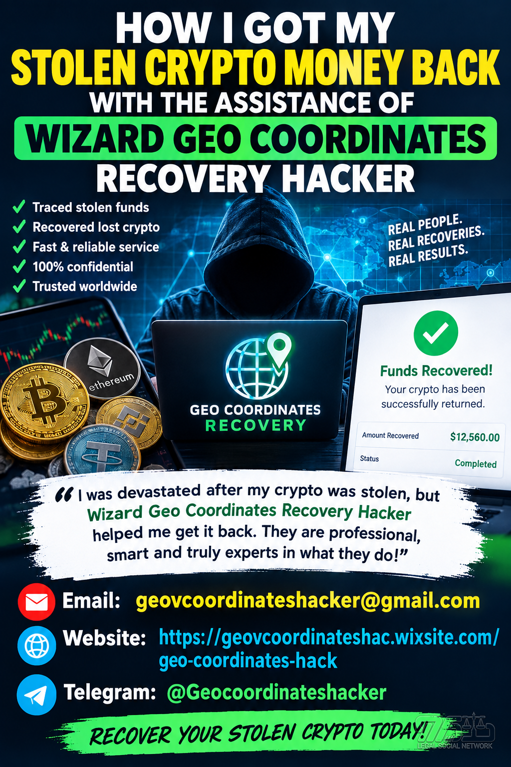 HOW I GOT MY STOLEN CRYPTO MONEY BACK WITH THE ASSISTANCE OF WIZARD GEO COORDINATES RECOVERY HACKER